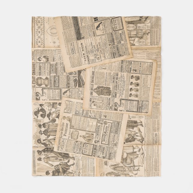 Couverture Polaire Mode antique : Pages publicitaires de journaux (Devant)