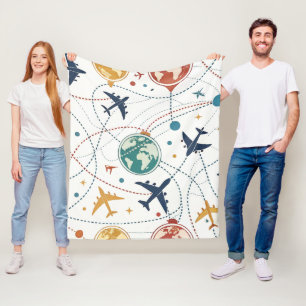 Couverture Polaire Modèle d'aviation pour les voyages mondiaux (2)