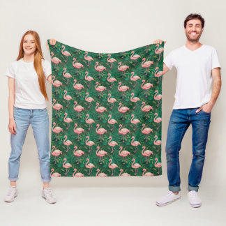 Couverture Polaire Modèle de flamant tropical