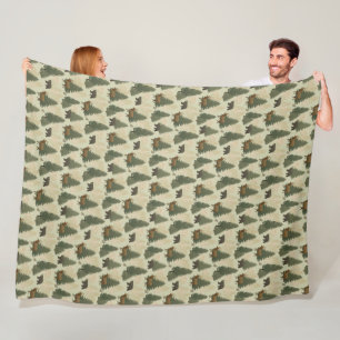 Couverture Polaire Modèle de la nature ours élans lapins Forêt USA