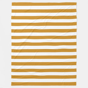 Couverture Polaire Modèle décoratif Brown moderne rayé blanc
