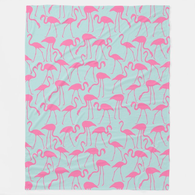 Couverture Polaire Modèle Flamingo d'été cool (Devant)