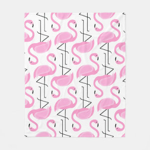 Couverture Polaire Modèle Flamingo rose moderne simple