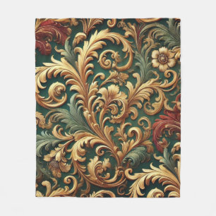Couverture Polaire Modèle Floral Baroque Royal