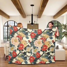 Modèle floral japonais Ukiyo-E Art
