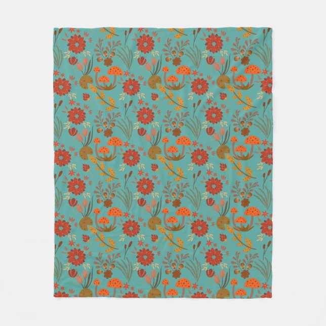 Couverture Polaire Modèle floral unique (Devant)