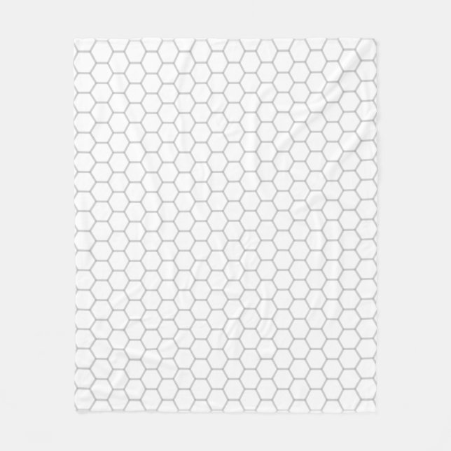 Couverture Polaire Modèle hexagone motif Honeypeb (Devant)