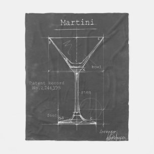 Couverture Polaire Modèle noir et blanc en verre de Martini