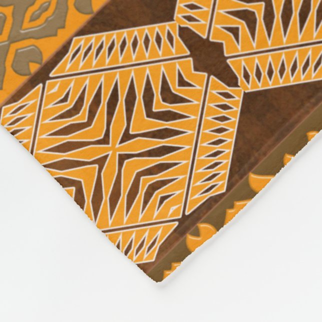 Couverture Polaire modèle tribal rayé africain ethnique (Coin)