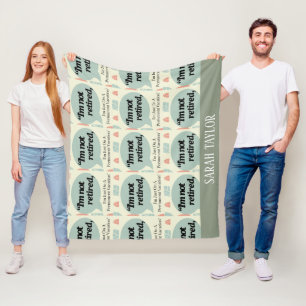 Couverture Polaire Modern Funny Dire le nom de la retraite Mongram