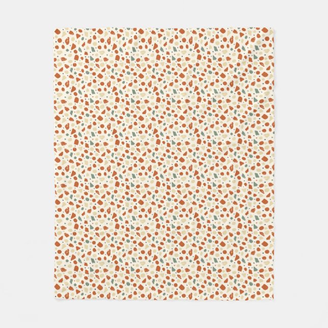 Couverture Polaire Modern Organic Terrazzo | Abstract Stone Mosaic (Devant)