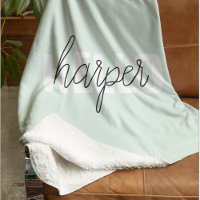 Modern Pastel Mint Bonjour Et Vous Nom