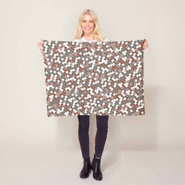 Couverture Polaire Modern retro dots pattern (En situation)