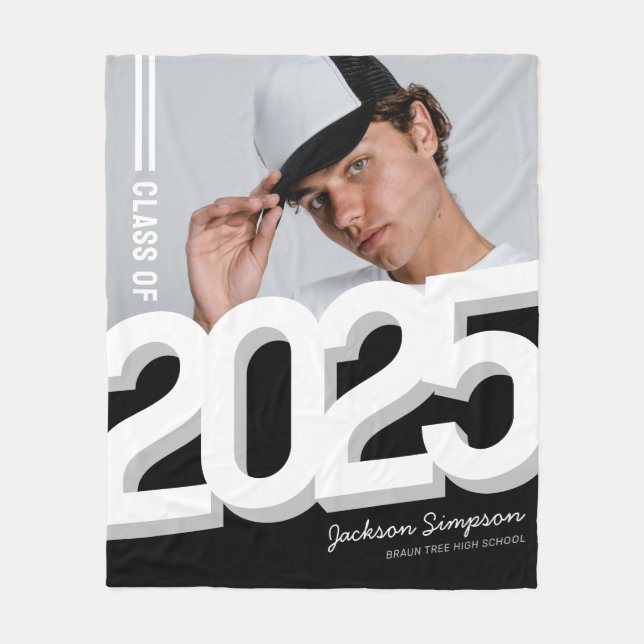 Couverture Polaire Moderne Bold 2025 Diplômé photo (Devant)
