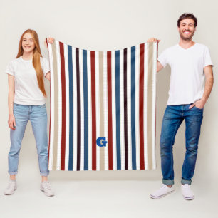 Couverture Polaire Moderne Chic rayé