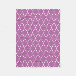 Couverture Polaire Moderne chic texturé violet motif ikat chevron
