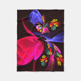 Couverture Polaire Moderne coloré Floral Abstrait Art Motif #06
