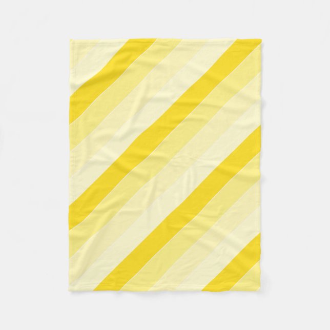 Couverture Polaire Moderne Design Vanille Jaune Blancs (Devant)