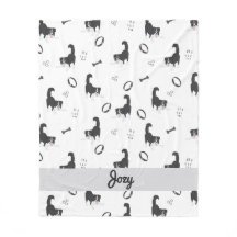 Moderne motif Border Collie & os en Flat Design