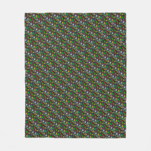 Couverture Polaire Moderne motif de bijou en opale noire