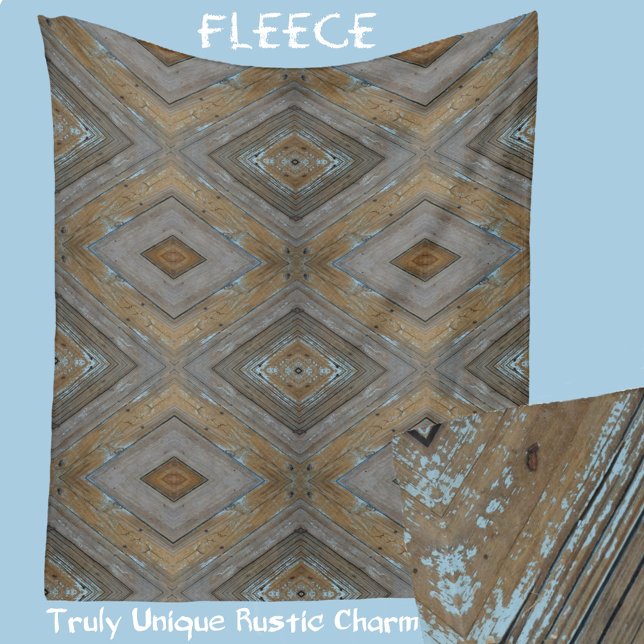 Couverture Polaire Moderne Rustique Motif diamant Patiné (Créateur téléchargé)