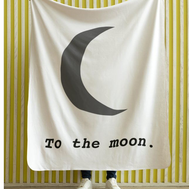 Couverture Polaire Moderne simple à la citation de la lune (Créateur téléchargé)