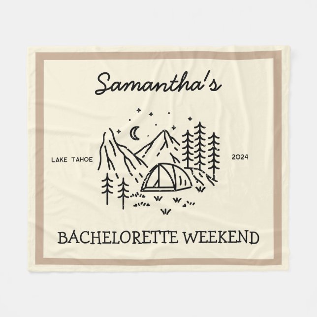 Couverture Polaire Moderne Simple Camping Bachelorette Party Nature (Devant (Horizontal))