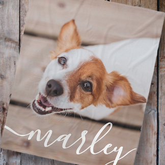 Couverture Polaire Moderne Simple Jouer Élégant Chic Pet Photo