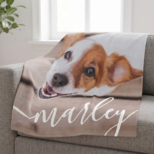 Couverture Polaire Moderne Simple Jouer Élégant Chic Pet Photo