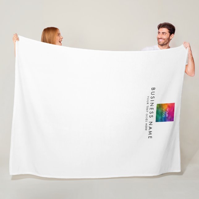 Couverture Polaire Moderne Simple Modèle Votre Logo Ici Élégant (En situation)