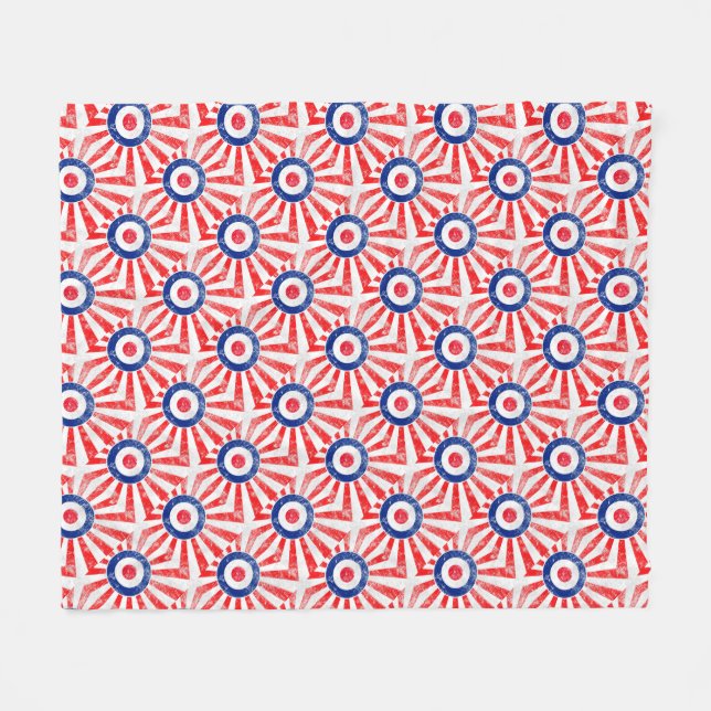 Couverture Polaire Modes Cible Modes Etats-Unis Cible Grunge Roundel (Devant (Horizontal))