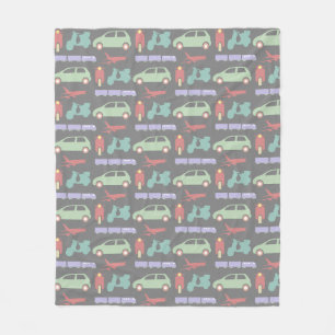 Couverture Polaire Modes colorés de transport Icônes de voyage Motif