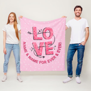 Couverture Polaire Modifier le nom Texte Boho LOVE Word Lettres Type 