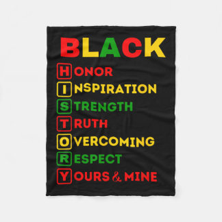 Couverture Polaire Mois de l'histoire des Noirs African American Prid