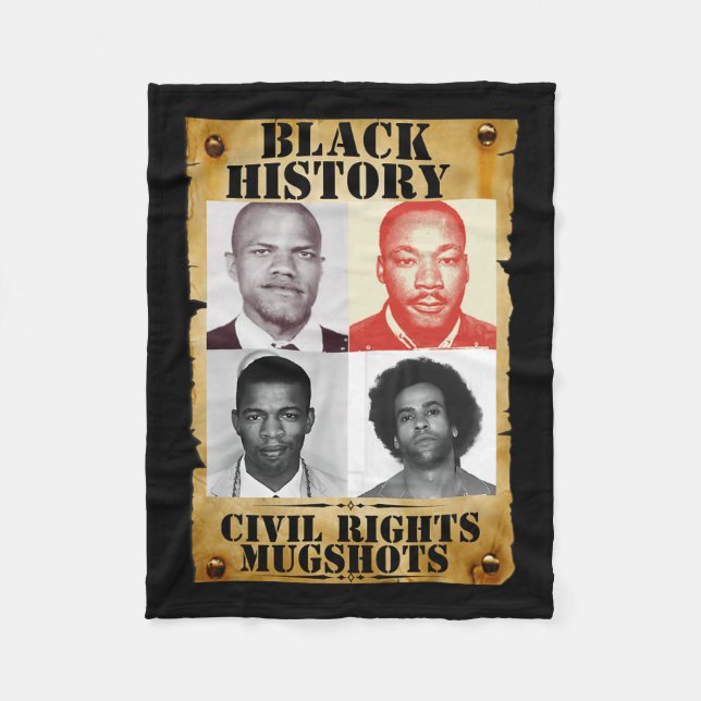 Couverture Polaire Mois de l'Histoire Noire Mugshot authentique des d (Devant)