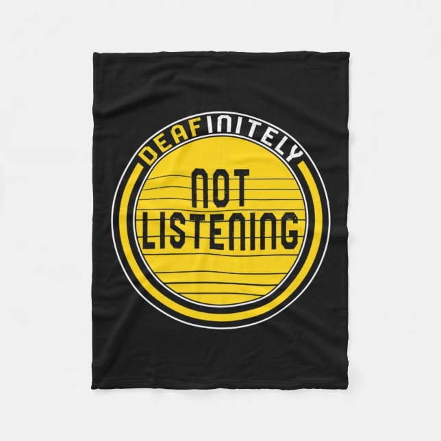 Couverture Polaire Mois De Sensibilisation Sans Écouter Asl Lang (Devant)