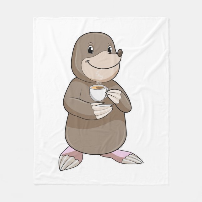 Couverture Polaire Mole avec Coffee Cup (Devant)
