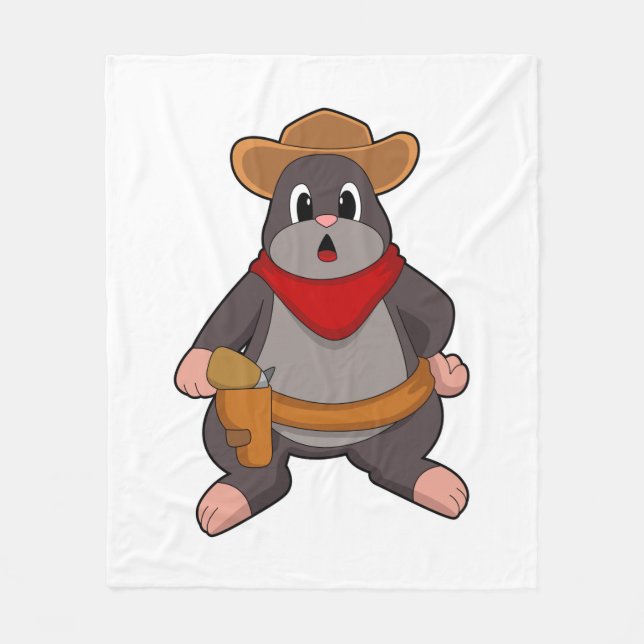 Couverture Polaire Mole en cowboy (Devant)