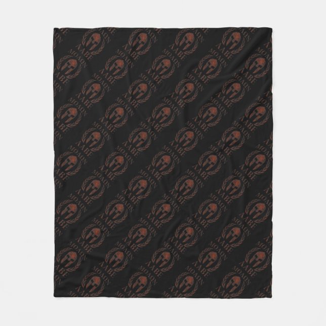 Couverture Polaire Molon Labe Spartan Warrier Mask Laurels Cast (Devant)