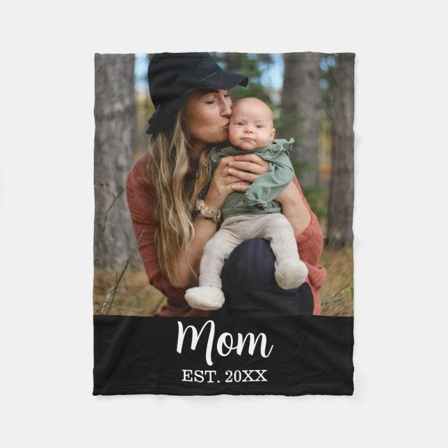 Couverture Polaire Mom Established Photo Mother's Day  (Devant)