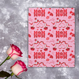 Couverture Polaire MOM/WOW : Une lettre d'amour en rouge sur rose  