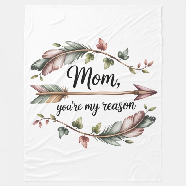 Couverture Polaire Mom, You’re My Reason (Devant)