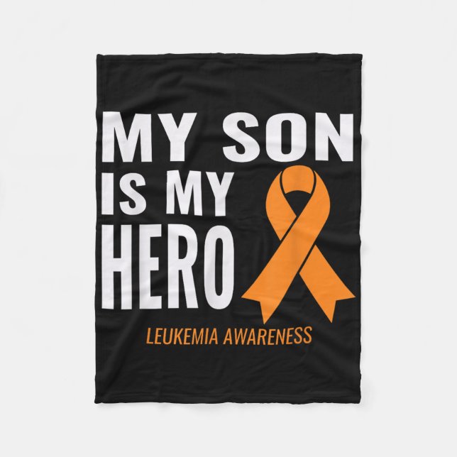 Couverture Polaire Mon Fils Est Mon Héros_ Leucémie Cancer Support &a (Devant)