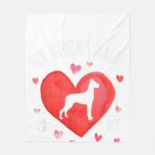 Couverture Polaire Mon Grand Danse Est Mon Chien De Saint Valentin