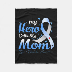 Couverture Polaire Mon héros m'appelle Maman T1d Type 1 Sensibilisati