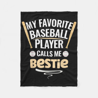 Couverture Polaire Mon Joueur De Baseball Préféré M'Appelle Bestie