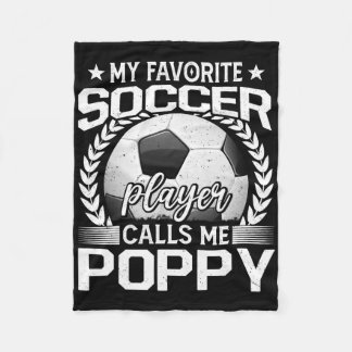 Couverture Polaire Mon Joueur De Football Favori M'appelle Poppy