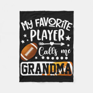 Couverture Polaire Mon joueur de football préféré m'appelle grand-mèr