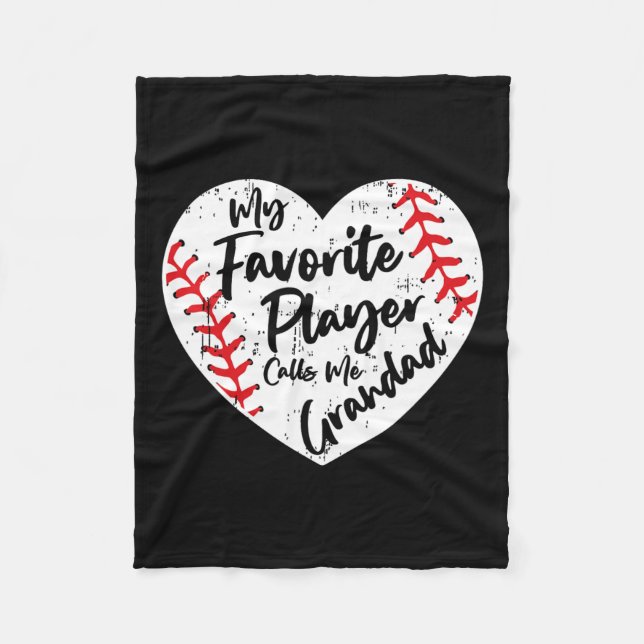 Couverture Polaire Mon Joueur Favori M'Appelle Grand Baseball (Devant)