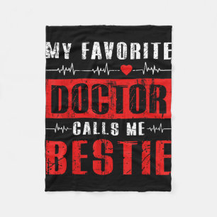 Couverture Polaire Mon médecin préféré m'appelle bestie 